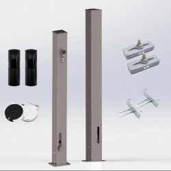 Zestaw do bramy przesuwnej do montażu w słupku 160cm do 800kg Safe POLO800 (fotokomórki + 2xpilot)