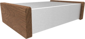 Aluminum enclosure, (L x W x H) 305 x 203 x 76 mm, natural, 1444-24CWW