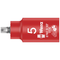 Wera 05004901001 8740 B VDE HF Zyklop Bit Socket Insulated HF 3/8&quot; Drive 5x55mm