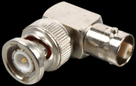 BNC angled plug, plug/socket