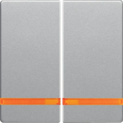 Q.1/Q.3 Klawisze z pomarańczową soczewką do łącznika 2-klawiszowego alu aksamit lakierowany 16276084