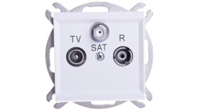 Sonata Gniazdo Antenowe Rtv-Sat Przelotowe Białe Gpa-Rsp/M/00