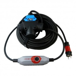 Przedłużacz trójdrożny 25m IP44 230/16A H07RN-F 3x2,5 z bezpiecznikiem automatycznym kablowym PRCD-S Doktorvolt 9597