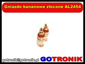 Gniazdo bananowe złocone AL2454 czerwone