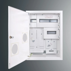 Rozdzielnica p/t licznikowa RW 5NN T1F i T3F + 25S 577x423x220 pełne drzwi z.p.9081 IP30 RAL9003