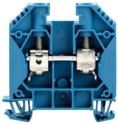 Through terminal block, screw connection, 1.5-25 mm², 2 pole, 76 A, 8 kV, blue, 1028980000