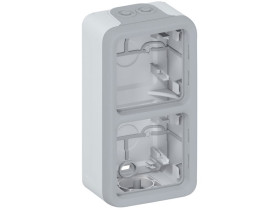 PLEXO IP55 Puszka natykowa podwójna pionowa szara 1we/2wy 069661 LEGRAND