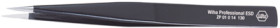 ESD general purpose tweezers, uninsulated, antimagnetic, chrome-nickel-stainless steel, 130 mm, ZP01014130