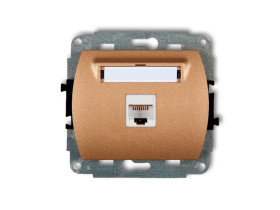 TREND Gniazdo komputerowe RJ45 kat.6 8-stykowy złoty metalik 8GK-3 KARLIK