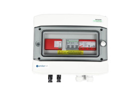 Rozdzielnica przył. DCAC herm. EMITER z ogranicznikiem przepięć DC Dehn 1000V typu 1+2, 1 x łańcuch PV, 1 x MPPT, EM-90_DCAC