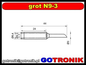 Grot N9-3 - ścięty fi 3mm