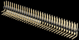 2 x 32-pin header, angled, pitch 2.00