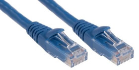 Kabel kategorii 6, Niebieski, Wtyk RJ45/męski RJ45dł.: 1m, mat. koszulki: PVC