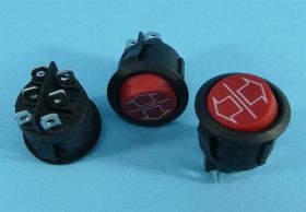 SMRS-203-6 6A/250V 6-PIN (ON)-OFF-ON RED