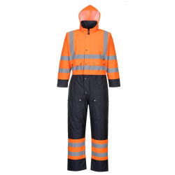 Coverall Hi Vis Contrast Lined Orange-Na