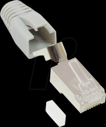 GC-N0090 RJ-45 connector Cat.6A, 1er set gray