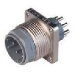 Złącze panelowe męskie obudowa kołnierzowa 7-pinowe (6+PE) 25 V AC/50 V DC N6R BM FA S