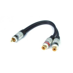 VITALCO RP10 Przejście Adapter Audio do Subwoofera 1x RCA Cinch (wtyk) / 2x RCA Cinch (gniazdo) na kablu 15cm
