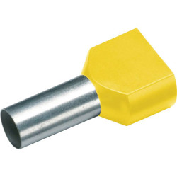 Cimco 187735 Twin ferrule Partially insulated Yellow 1mm&#xB2; 100pcs Ferrules