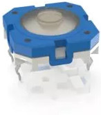 Short-stroke pushbutton, 1 Form A (N/O), 100 mA/35 V, unlit , actuator (transparent, L 1.11 mm), 3.6 N, THT, 1.14.012.502/0000