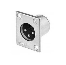 Wtyk mikrofonowy na panel XLR 3 pin