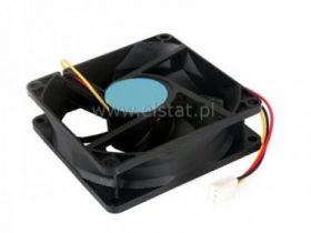 Went. 12V łoż. ślizg. 80x80x15mm; 3-przewody