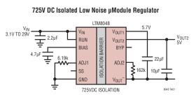 3.1V to 32V Isolated μModule (Power Module) DC/DC Converter with LDO Post Regulator