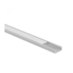 Profil aluminiowy N02 natynkowy anodowany + klosz mleczny 2m EC20591 EcoLight