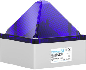 Sygnalizator świetlny Pfannenberg QUADRO LED HI DC BU niebieski Flesz, światło migające, światło ciągłe 24 V/DC