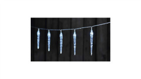 Dekoracja Świąteczna - Sople 0,6W 10Led 10Cm 1,35M Ip20 2Xaa Zimna Biała Dcgc01