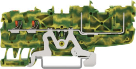 2-wire/2-pin PE basic terminal, push-in connection, 0.25-4.0 mm², 1 pole, green-yellow, 2222-1407/999-953
