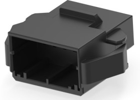 Plug housing, 12 pole, pitch 2.5 mm, straight, black, 1-1903131-6