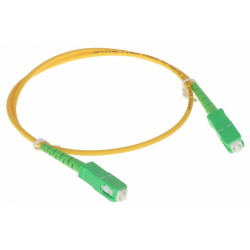 Patchcord światłowód 9/125 0,5m SM SC APC FTTH zielony-zielony