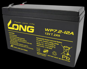 WP7.2-12A-F1 Maintenance-free lead-fleece battery, 7.2 Ah, 12 V