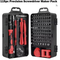 115pc Precision Screwdriver Maker Pack