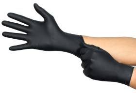 Rękawice jednorazowe, rozm. 8.5-9 L, 100 szt., kolor: Czarny, Ansell