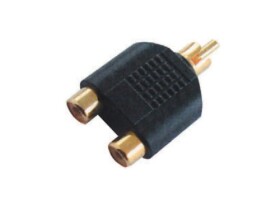 Przejściówka wtyk RCA na 2 x gniazdo RCA