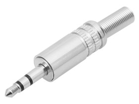 WTYK JACK 3,5mm STEREO PROSTY METALOWY - KOLOR SREBRNY (ZLJACK WT35-SILV)