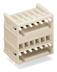Złącze 4-pinowe 734 raster: 3.5 mm Kątowy 2-rzędowe WAGO Do montażu na płytce drukowanej160 V Bez osłony