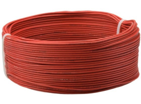 Kabel silikonowy SIF 180C 300/500V 2,5 ciepłoodporny LSOH czerwony linka TKD / 100 m /