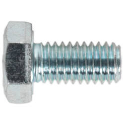 Sealey SS612 HT Setscrew M6 x 12mm 8.8 Zinc DIN 933 Pack of 50