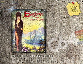 Chic Commodore 64 Game Elvira Box Artwork Metal Sign [676]