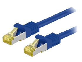 S/FTP7-CU-150BL Patch cord S/FTP 6a linka Cu LSZH niebieski 15m 26AWG