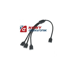 Rozgałęźnik RGB gniazdo 4pin/3gn do taśm LED