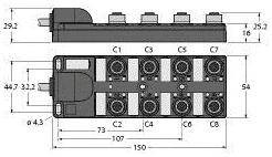 Rozdzielacz czujnik / element wykonawczy, pasywny Turck TB-8M12-4-2/TXL 6611944 1 szt.