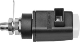 Quick pressure clamp, white, 300 V, 16 A, solder connection/cable lug, nickel-plated, SDK 800 / WS