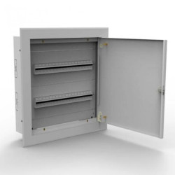 Rozdzielnica podtynkowa metalowa 36 modułowa 2x18 415x435x130 RAL9003 IP30 MP36/2/18