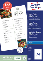 2681 DIN A4, Inkjet, Papier, 200 g/m², matt, 50 Blatt