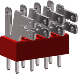 Flat plug connector, 2 pole, 6.3 x 0.8 mm or 2.8 x 0.8 mm, L 8.5 mm, uninsulated, 1.0-2.5 mm², AWG 16-14, 25870902