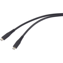 Renkforce RF-6662040 USB4 cable USB-C Black TPE coating 1m